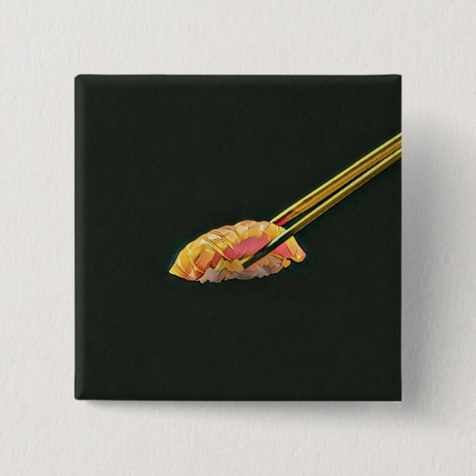 Sushi minachting cadeau vierkante button 5,1 cm (Voorkant)