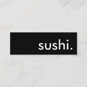 sushi. mini visitekaartje
