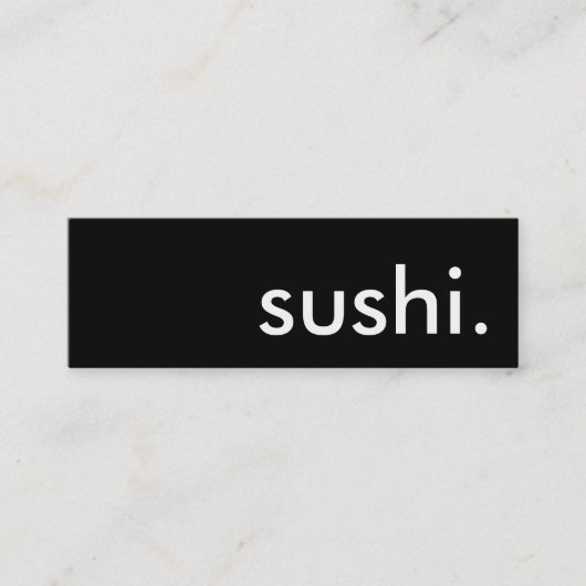 sushi. mini visitekaartje (Voorkant)