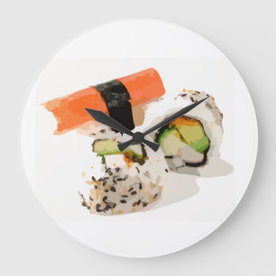 SUSHI-minnaar-wandklokken Grote Klok
