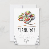 Sushi moderne volwassen verjaardag bedankkaart (Voorkant)