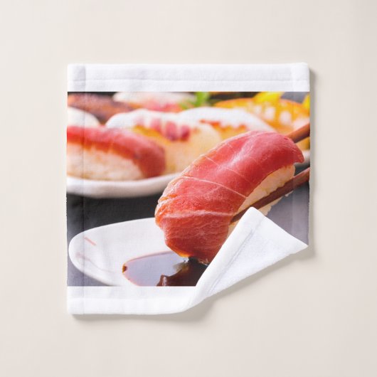 Sushi Moment Towel Set – Dip Into Deliciousness Bad Handdoek (Wasdoekje)