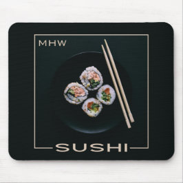 Sushi monogram mousepad muismat