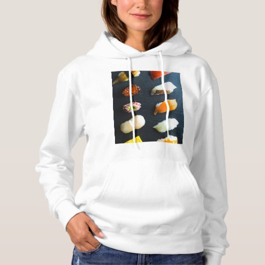 Sushi Museum on a Blackboard  Hoodie (Voorkant)