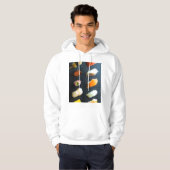 Sushi Museum on a Blackboard | Modern Japanese Sty Hoodie (Voorkant volledig)