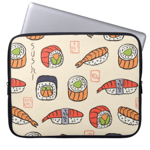sushi naadloos patroon laptop sleeve