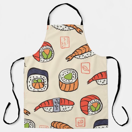 sushi naadloos patroon schort (Voorkant)