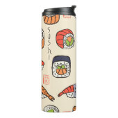 sushi naadloos patroon thermosbeker (Gedraaid links)