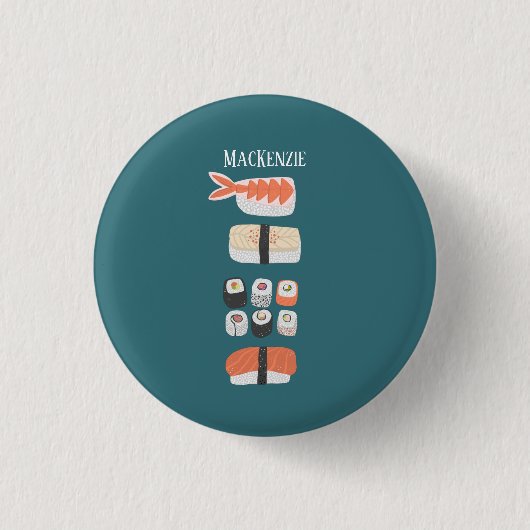 Sushi-naam Ronde Button 3,2 Cm (Voorkant)