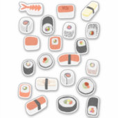 Sushi Nagiri Sashimi Maki Roll Japans eten Sticker (Voorkant)