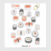 Sushi Nagiri Sashimi Maki Roll Japans eten Sticker (Vel)