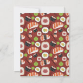 Sushi Neutral Baby shower Bedankkaart (Achterkant)