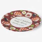 Sushi Neutral Baby shower Papieren Bordje (Gekanteld)