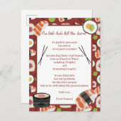 Sushi neutrale geboorte aankondiging (Voorkant / Achterkant)