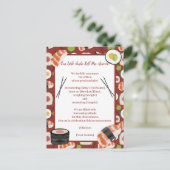 Sushi neutrale geboorte aankondiging (Staand voorkant)