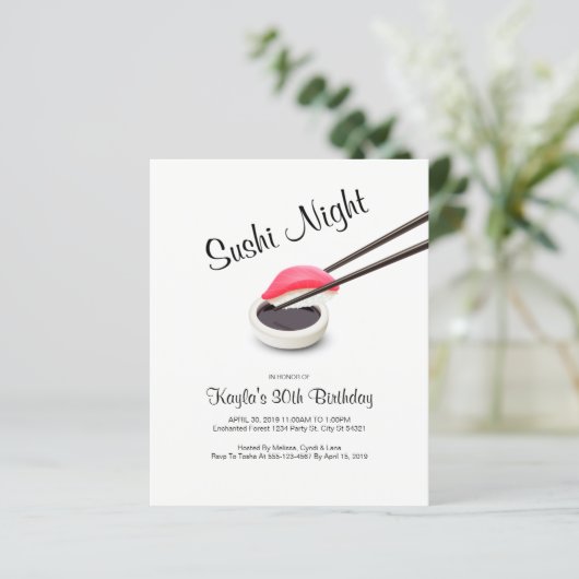 Sushi Night Invitations (Staand voorkant)