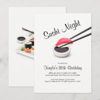 Sushi Night Invitations