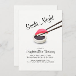 Sushi Night Invitations Kaart