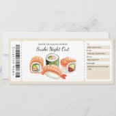 Sushi Night Out Cadeaubon voor Sushi Lover Kaart (Voorkant)