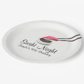 Sushi Night Party Paper-Borden Papieren Bordje (Gekanteld)