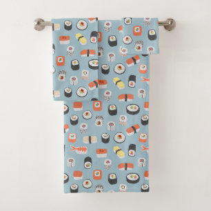 Sushi Nigiri Maki Rol Patroon Bad Handdoek
