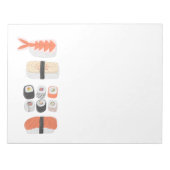Sushi Nigiri Maki Roll Japanese Food Art Notitieblok (Voorkant)