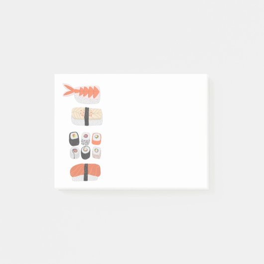 Sushi Nigiri Maki Roll Japanese Food Art Post-it® Notes (Voorkant)