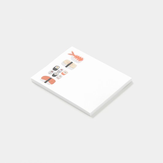 Sushi Nigiri Maki Roll Japanese Food Art Post-it® Notes (Schuin)