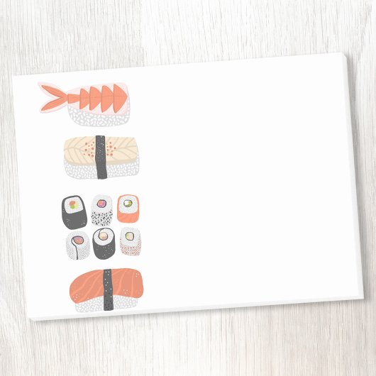 Sushi Nigiri Maki Roll Japanese Food Art Post-it® Notes