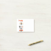 Sushi Nigiri Maki Roll Japanese Food Art Post-it® Notes (Op bureau)