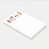 Sushi Nigiri Maki Roll Japanse Voedsel Kunst Post-it® Notes (Schuin)