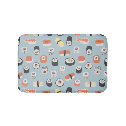 Sushi Nigiri Maki Roll Pattern Badmat (Voorkant)