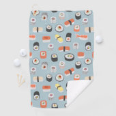 Sushi Nigiri Maki Roll Pattern Golfhanddoek (Insitu)