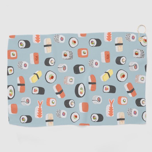 Sushi Nigiri Maki Roll Pattern Golfhanddoek (Horizontaal)