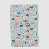 Sushi Nigiri Maki Roll Pattern Golfhanddoek (Voorkant)