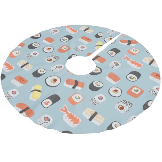 Sushi Nigiri Maki Roll Pattern Kerstboom Rok (Gekanteld)