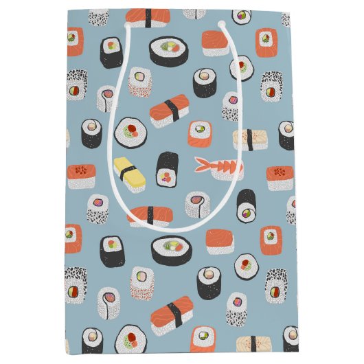 Sushi Nigiri Maki Roll Pattern Medium Cadeauzakje (Voorkant)