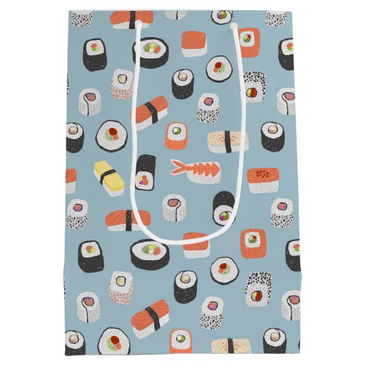 Sushi Nigiri Maki Roll Pattern Medium Cadeauzakje (Achterkant)