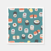 Sushi Nigiri Maki Roll Pattern Servet (Voorkant)