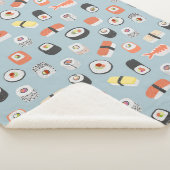 Sushi Nigiri Maki Roll Pattern Sherpa Deken (3/4)