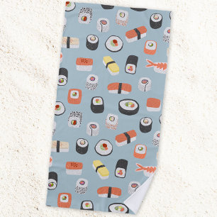 Sushi Nigiri Maki Roll Pattern Strandlaken