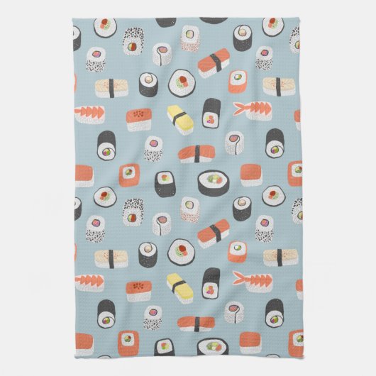 Sushi Nigiri Maki Roll Pattern Theedoek (Verticaal)