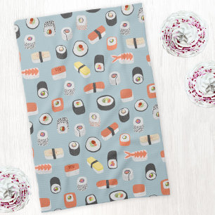 Sushi Nigiri Maki Roll Pattern Theedoek