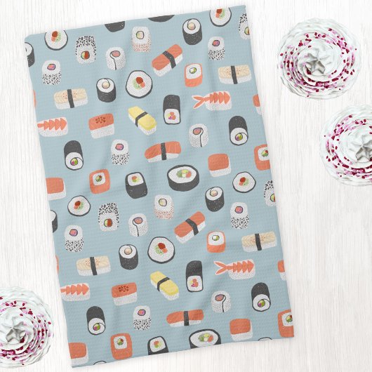 Sushi Nigiri Maki Roll Pattern Theedoek
