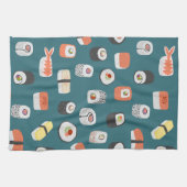 Sushi Nigiri Maki Roll Pattern Theedoek (Horizontaal)