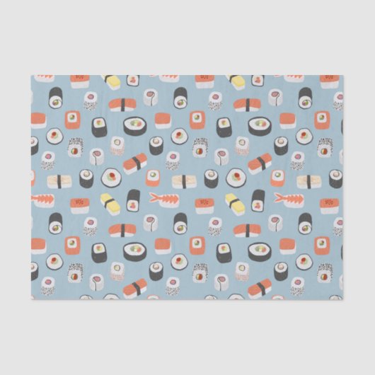 Sushi Nigiri Maki Roll Pattern Tissuepapier (Voorkant)