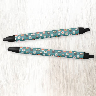Sushi Nigiri Maki Roll Pattern Zwarte Inkt Pen