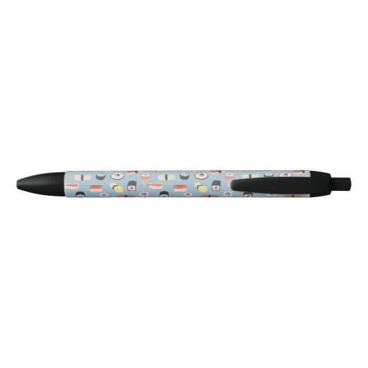 Sushi Nigiri Maki Roll Pattern Zwarte Inkt Pen (Achterkant)