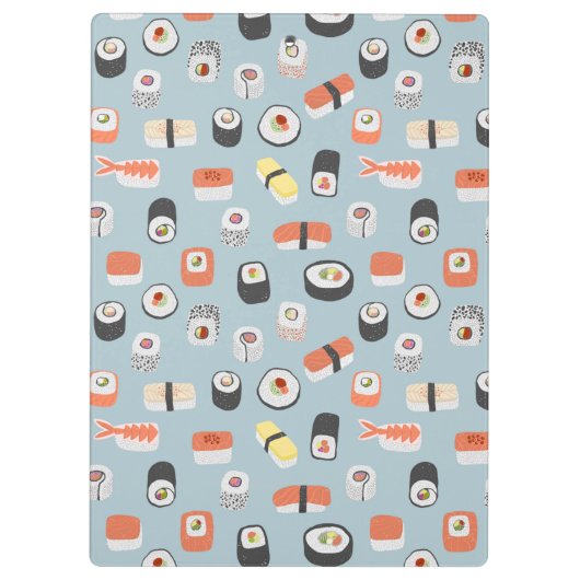 Sushi Nigiri Maki Roll Patterned Klembord (Achterkant)