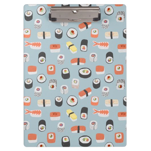Sushi Nigiri Maki Roll Patterned Klembord (Voorkant)